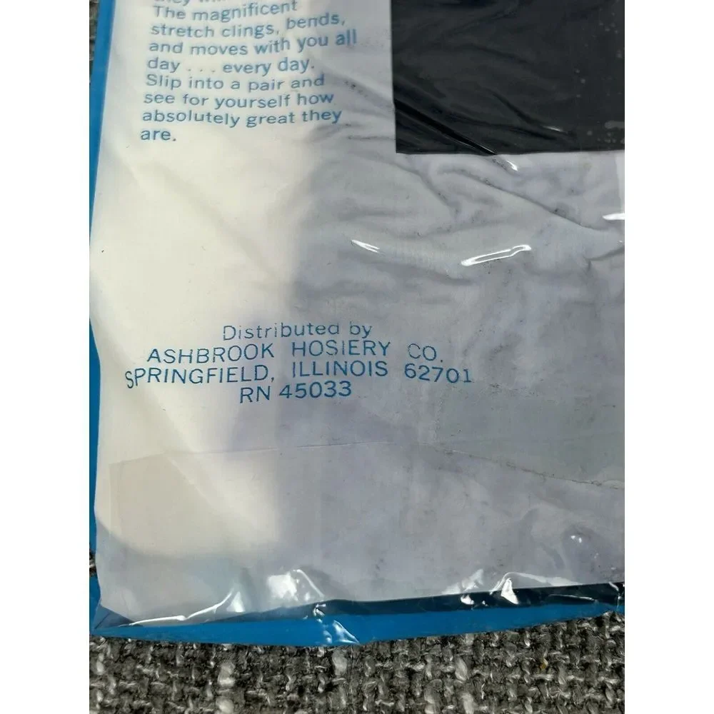 Ashbrook Vintage Pantyhose Nylons Hosiery 1960s Set of 2 Navy Blue OS Hips to 42
